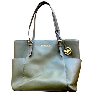 Michael Kors large army green tote